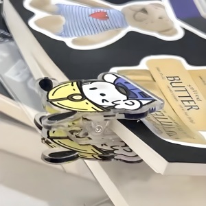 Personnalisé mignon Kawaii dessin animé <span class=keywords><strong>Anime</strong></span> PP acrylique trombones personnalisé papeterie Clips pour Sublimation pour une utilisation en classe de bureau - Product Image 2