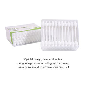 Coton de haute qualité, 55 pièces, bâtonnets de coton à tête de courge, avec boîte plate - Product Image 3