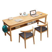 Escritorio Ergonómico de Madera Sólida para Oficina en Casa con Gestión de Cables y Altura Ajustable