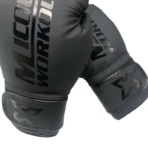 MICOGO黑色训练手套高品质武术手套拳击手套牛皮