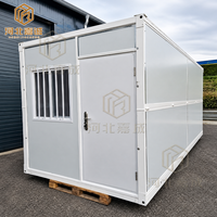 Bureau mobile préfabriqué moderne en acier ondulé de 20 pieds, conteneur pliable à montage rapide en 10 minutes pour chantier, magasin ou campement
