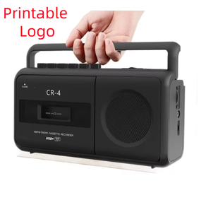 Mini lecteur de musique de style vintage avec lecteur de cassettes, récepteur BT, fente USB, tuner FM, boîte audio portable pour personnes âgées, décoration nostalgique - Product Image 6