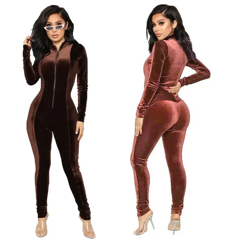 Bouton Noir Haut Rouge Évider Combinaisons Skinny Jogging Costumes Femmes Combinaison De Sport D'entraînement Salopette