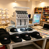 Machine à broder 9 aiguilles pour t-shirts avec cadre à changement rapide et alimentation par tombée pour la décoration de tissus légers