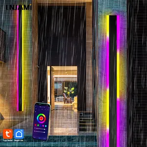 LNJAMI – applique murale LED intelligente, contrôle de la musique, luminosité, wi-fi, rvb, avec application Bluetooth, télécommande