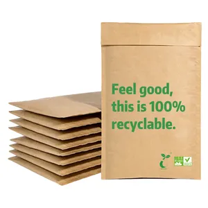 100% Eco-friendy cuscino a nido d'ape mailer biodegradabile forte kraft imbottito casa mailer carta imbottita busta imballaggio spedizione