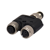 Rigoal-conector divisor M8 de 1 a 2 pines, Conector de tornillo ROSCADO MACHO a hembra, tipo Y, m8, 3, 4, 5, 6 Y 8