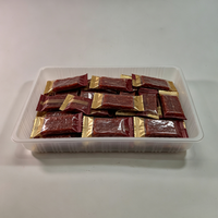 Barquette rectangulaire jetable en PP écologique avec texture gaufrée, thermoscellable, de qualité alimentaire, pour biscuits, snacks et gâteaux