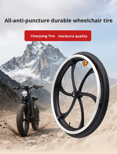 Ruote Posteriori per Sedia a Rotelle Sportiva Fuoristrada a 6 Lame Integrate CE, Pneumatici Larghi da 24 Pollici, Forniture per Terapia Riabilitativa - Product Image 4