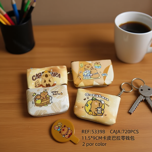 Portamonete Capibara 11.5x9cm con Portachiavi, Design Animale Carino - Product Image 3