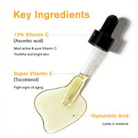 Sérum à 13% de vitamine C, anti-âge, anti-rides, hydratant, éclaircissant pour le visage, éliminateur de taches noires, soin de la peau