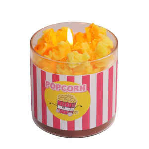 Bougie parfumée Popcorn en cire de soja, faite à la main, cadeau d'anniversaire, de Noël, accessoires amusants, cadeau pour couple, décoration d'intérieur, aromathérapie, vanille - Product Image 5