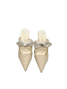 Zapatos de Mujer Jimmy de Alta Calidad y Moda, Tejidos con Tela de Rafia, Decorados con Lazos de Mariposa en la Parte Superior - Product Image 1