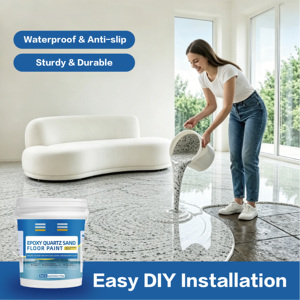Innovative Epoxy Colored Sand Floor Paint Marble Pattern Self-Leveling Water <b>Alkali</b> Resistant 5 Year Warranty Warehouse Bathroom - Product Image 3