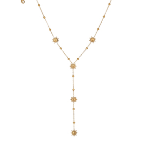 Collier Y Chic et Élégant NIMAI Fashion Charm Minimaliste en Métal Plaqué Or 18K PVD avec Perles en Acier Inoxydable et Pendentif <span class=keywords><strong>Soleil</strong></span> - Product Image 6