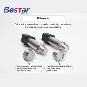 Transmisor de Presión de Membrana Plana BST 4-20mA 0.5%FS, Transductor de Presión Sanitario, Transmisores de Presión de Diafragma para Alimentos - Product Image 4