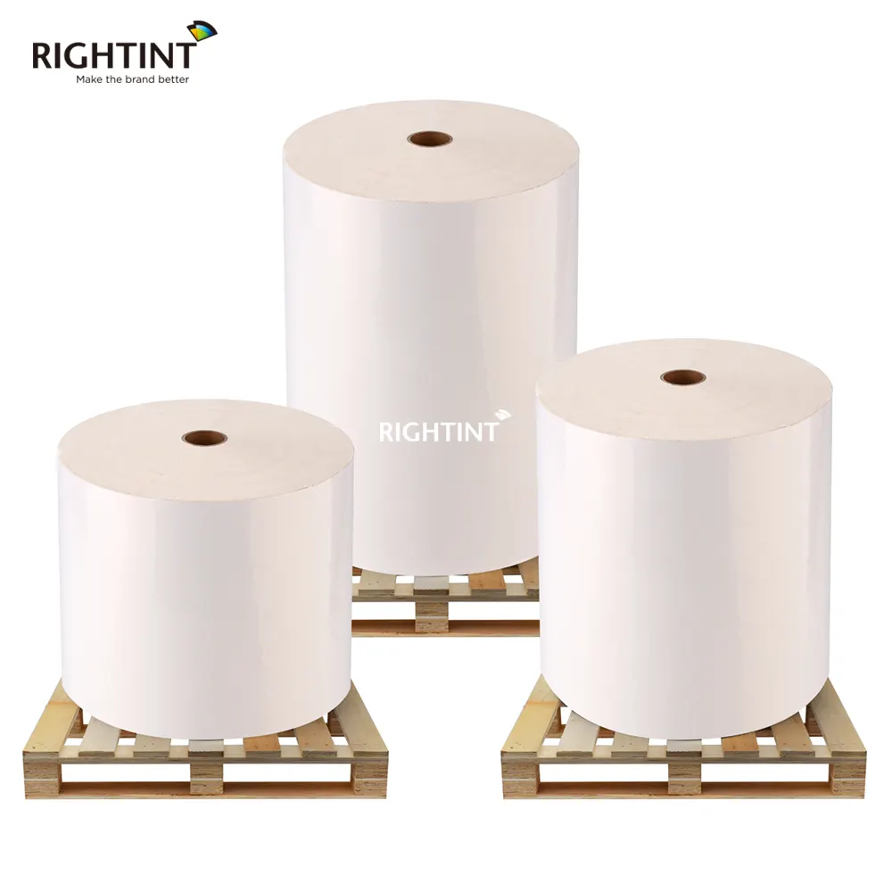 Flexography Fast Lead Time Free Factory Inspection Sticker Flexo Printing Label Paper Jumbo Roll Label Wholesale Factory Outlet