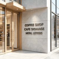 Lettres métalliques 3D découpées sur mesure, étanches, pour logo mural extérieur de stand de rue et de magasin alimentaire