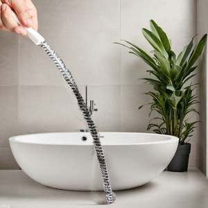 I-0534 Herramienta para Desatascar Tuberías de Baño, Limpiador de Drenajes, Recolector de Cabello, Removedor de Obstrucciones, Cepillo para Limpiar Drenajes, Cepillo para Desatascar Tuberías - Product Image 3