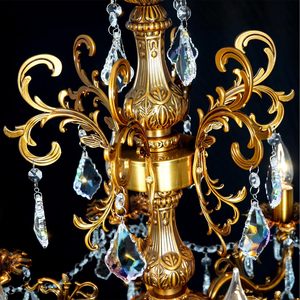 MEEROSEE lampadario di cristallo antico oro illuminazione classico cristallo candela isola sala da pranzo ingresso <span class=keywords><strong>Lustra</strong></span> lampada AK3135 - Product Image 4