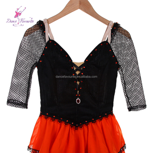 B26616 Nuevo Tutú de Ballet Profesional Romántico para la Variación de Paquita, Tutú de Ballet para Competencia, Tutú Negro y <span class=keywords><strong>Naranja</strong></span> - Product Image 5