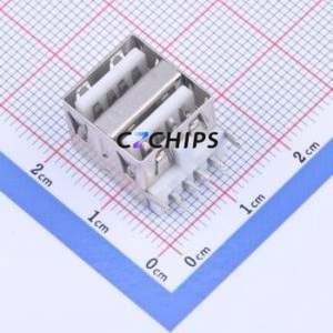 KH-2AF90ZJ-11.5 USB Connector Bent Lead Through Hole Connector Type-A Female Right Angle Insert 4P - Product Image 1