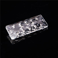 Vente d'usine 30*50 Perles en cristal blanches en forme de goutte de pluie, formes géométriques, longues bandes, accessoires pour lampes, pendentifs, perles en vrac