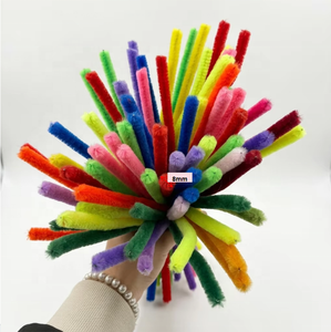 Bouquet de <span class=keywords><strong>fleurs</strong></span> artificielles de 8 mm - <span class=keywords><strong>Fleurs</strong></span> prêtes à l'emploi en fil de chenille, tiges en chenille, fil pelucheux, cadeaux artisanaux faits à la main, fil de chenille DIY - Product Image 3