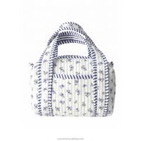 Pochette de maquillage matelassée Western Pink Cowgirl, esthétique, en coton, pour femme