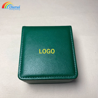 Kotak Jam Tangan Kulit Hijau Mewah Custom Langsung dari Pabrik dengan Logo, Kotak Hadiah Jam Tangan Kulit Hijau Custom untuk Jam Tangan Mewah