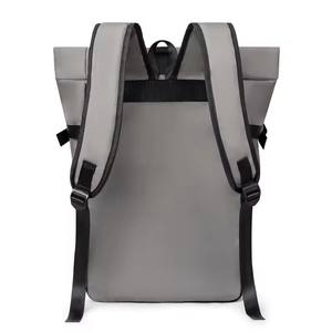 <span class=keywords><strong>Mochilas</strong></span> para ordenador portátil enrollables de negocios impermeables para hombre de cuero con compartimentos - Product Image 6