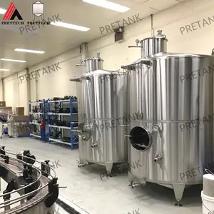 Professional factory winery equipment wine making machine for sanitary wine fermenter insulated Storage tank