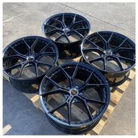 Rines Forjados de Aluminio de 3 Piezas, Nuevos, Personalizados de Fábrica, en Negro Brillante, para 18-23 Pulgadas 5x112/5x114.3/5x130
