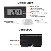 Termómetro Digital para Horno con Alarma de Temperatura para Freidora de Aire, Horno, Parrilla y Ahumador, -50°C ° C-300 ° C