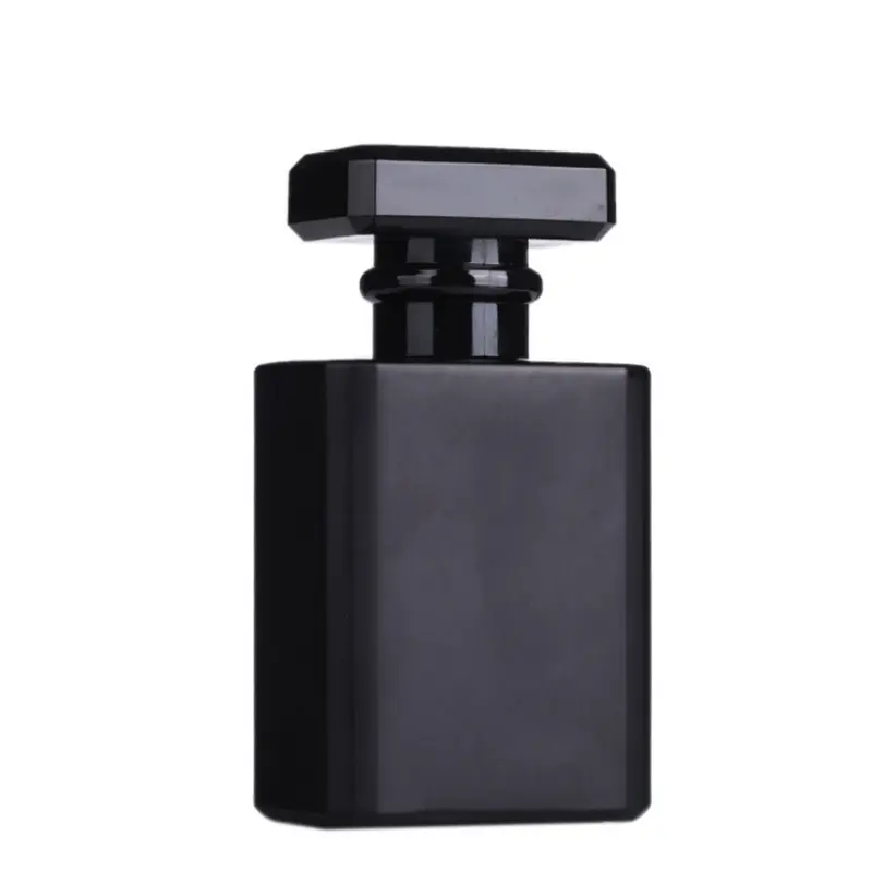 Perfume dispensing bottle empty bottle 30ml transparent black screw-top glass high-end 50ml exquisite cosmetic spray bottle