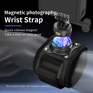<span class=keywords><strong>Support</strong></span> de dragonne pour caméra d'action <span class=keywords><strong>Gopro</strong></span> mains libres rotatif universel magnétique dragonne à dégagement rapide - Product Image 2