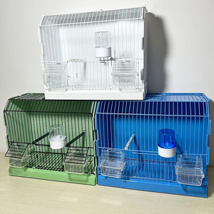 Gabbia Rotonda di Lusso in Bambù da Esposizione 36*17*30cm Nuovo Design per Allevamento Uccelli Pappagalli e Canarini - Product Image 1