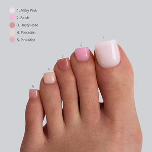 XCOATTIPS Short Square Bare Toenail Tips High Quality Nude Natural Plain Soft <b>Gel</b> X Press On Toe <b>Nails</b> Bulk Wholesale - Product Image 2
