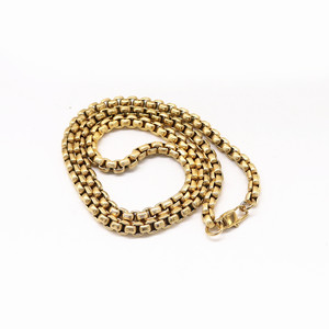 Yunnique Collar de cadena chapado en oro de aleación de zinc unisex, diseño geométrico, regalo, joyería, accesorio de moda - Product Image 5