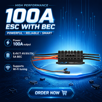 FLYCOLOR WinDragon 100A ESC Brushless Léger en Plastique pour Modèles RC Électriques FPV, Accessoires Adaptés aux Drones et Hélicoptères