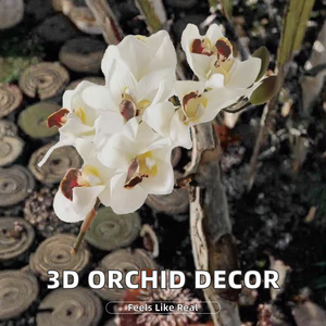 Fleur d'orchidée artificielle en plastique imprimée en 3D de marque <span class=keywords><strong>Dubo</strong></span>, toucher réel, 9 têtes de Phalaenopsis, pour décoration de Pâques et de mariage, Chine - Product Image 3