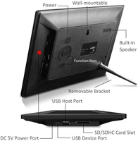 Lecteur vidéo en plastique de 7 à 13,3 pouces avec prise en charge MP4/MP3, lecture automatique en boucle et de vidéos via USB/carte SD, résolution 1280x800
