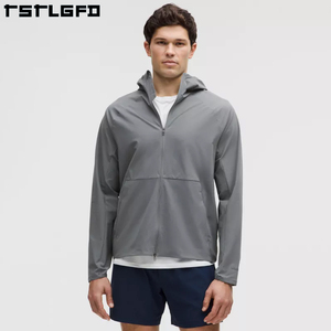 Veste de sport d'extérieur imperméable et coupe-vent pour homme, à fermeture éclair, à capuche, légère, coupe régulière, en tissu durable - Product Image 4