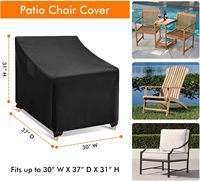 Housse de chaise de jardin, résistante, en Oxford 420D, imperméable, résistante aux UV, housse de protection pour meubles de jardin