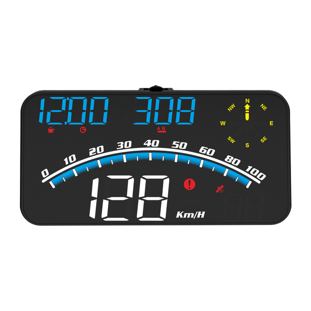 Blue LED Large Screen Speedometer Head up Display Car G10 Auto Electronics GPS Speed Rpm HUD Display for All Car
