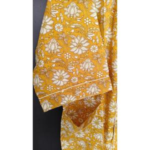 Bata Kimono Vintage de Algodón Tallas Grandes, 100% Algodón con Estampado Floral, Suave y Cómoda, Largo hasta la Rodilla, Vestido Tipo Bata, Ropa de Playa - Product Image 3