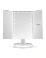 Miroir de Maquillage LED Pliable en Gros, Rotation à 180 Degrés, Contrôle Tactile Dimmable, Grossissement 2X 3X, Couleur Personnalisée, Idéal Salon