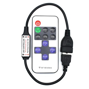 Rf11 Key đơn sắc điều khiển LED Strip đèn với dimmer dây điện mở rộng dây - Product Image 3