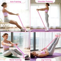 Banda de Resistencia Multifuncional Ajustable de TPE/NBR con 4 Tubos y Pedales para Entrenamiento de Resistencia, Cuerda para Abdominales, Marca Aofit, Modelo Personalizado