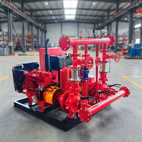 Pompe à incendie automatique à double alimentation contrôlée par PLC avec moteur diesel et moteur électrique, garantie 1 an pour la protection des usines et des entrepôts